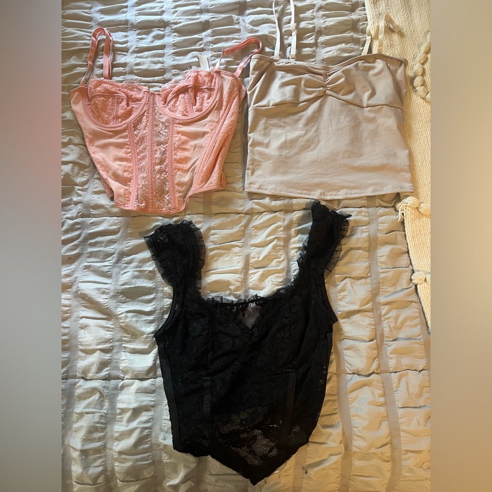 Lot of three tank tops all size small